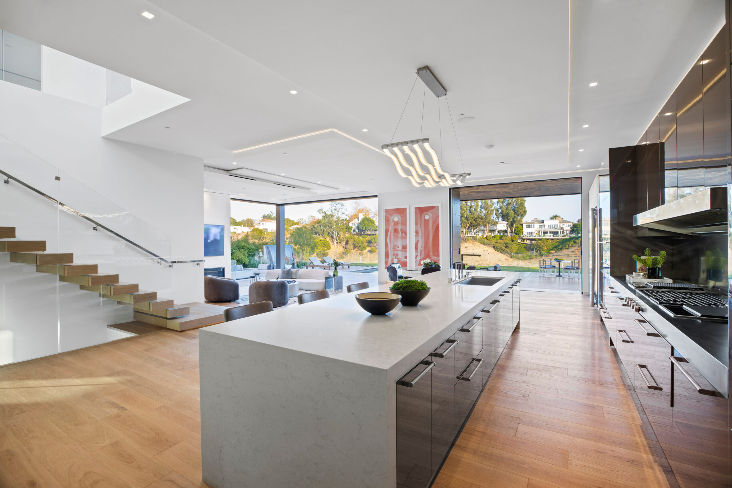 Architectural linear lighting - hidden cove and reveal detail on a luxury residential interior by LIT Group.